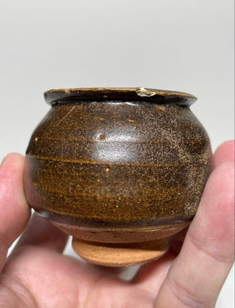 茶入。唐物茶入。宋時代。古美術。骨董品。舊家蔵出し。宋代。希少品。