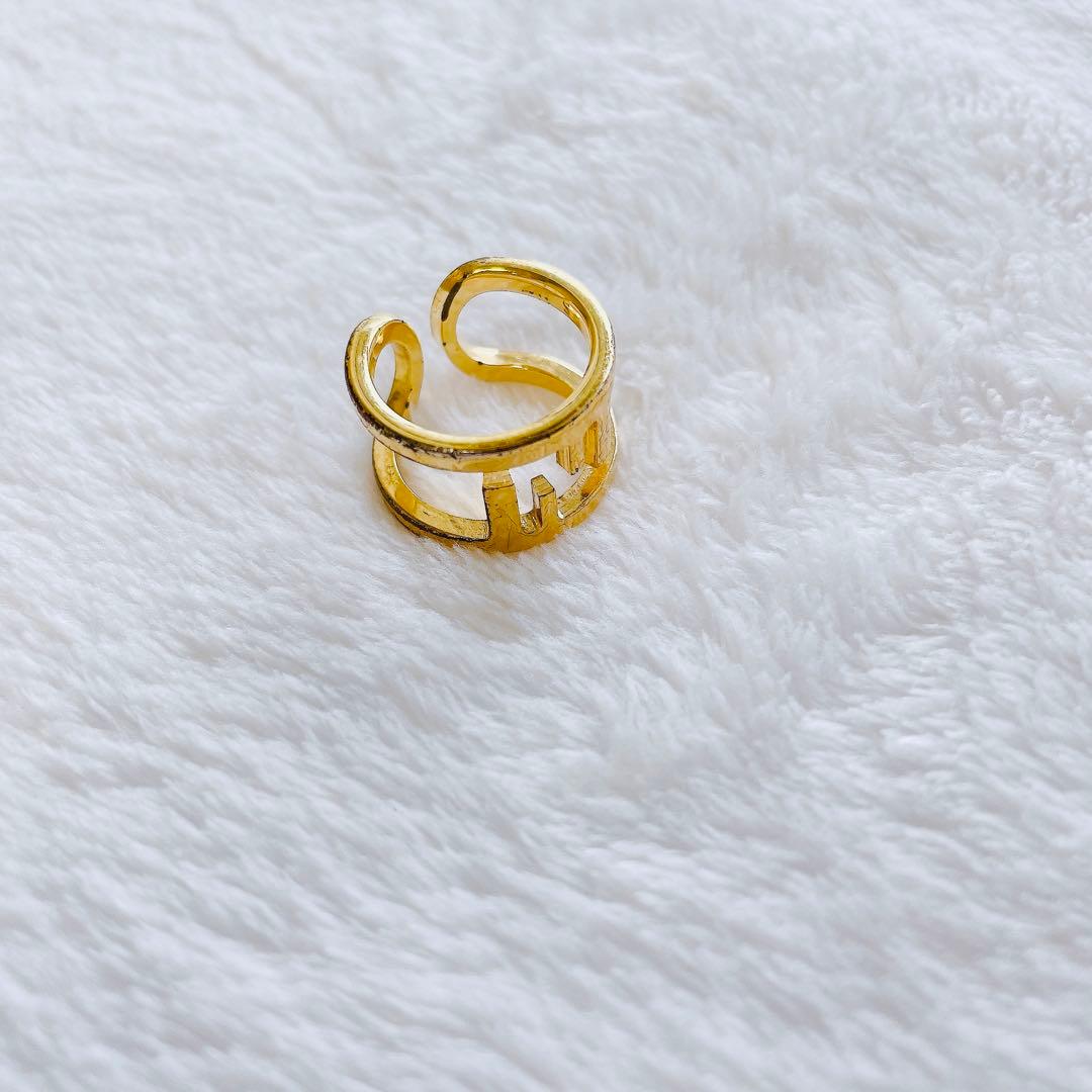 s様→【FENDI】美品★フェンディ オーロックワイドバンドリングゴールド箱あり