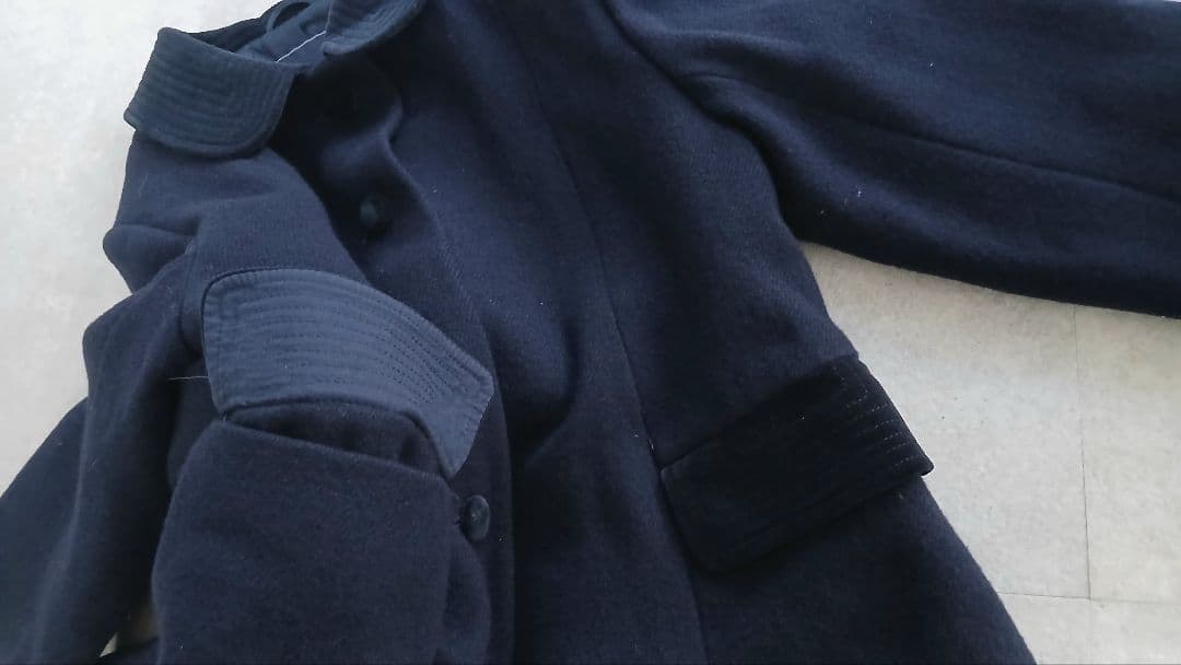 ファミリア(120)お受験フォーマルウールコート濃紺ネイビー