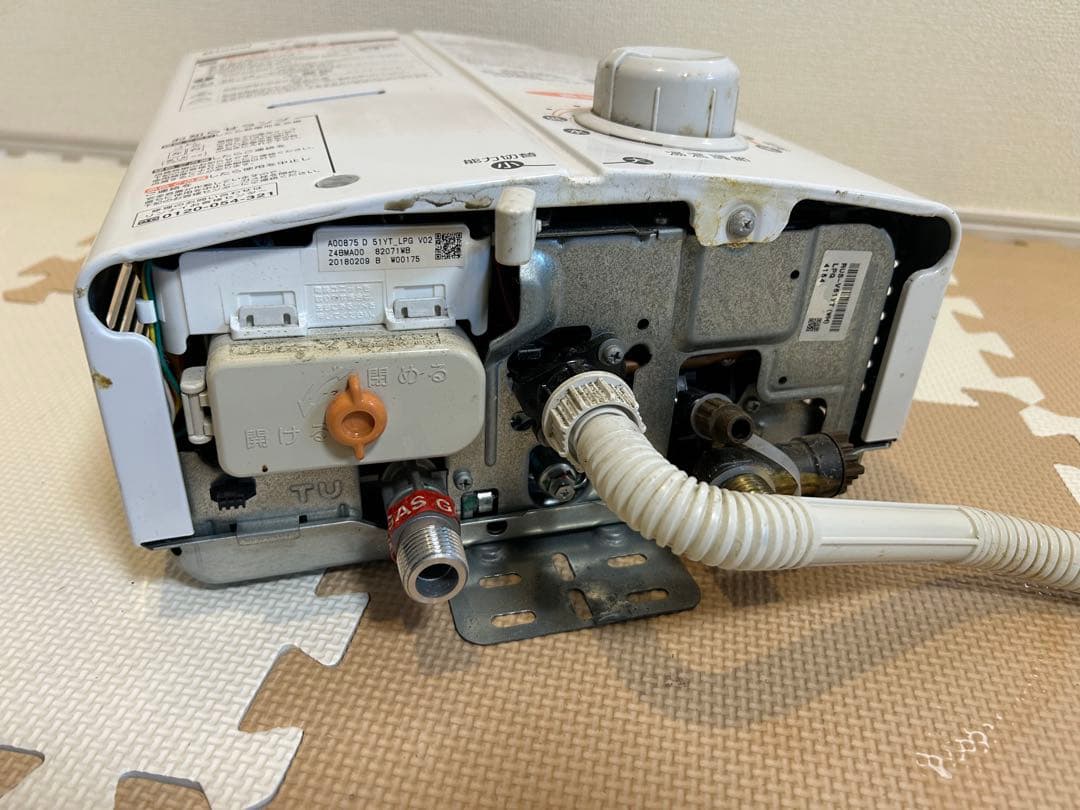 2018年製リンナイ 小型湯沸器 LPガス RUS-V51YT瞬間湯沸かし器⑧