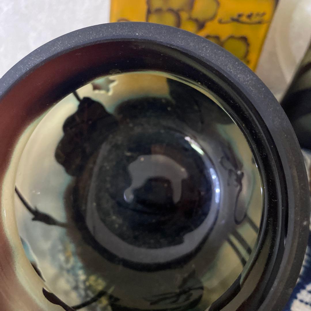 ガレ風？花瓶　ビアマグ　ガラス