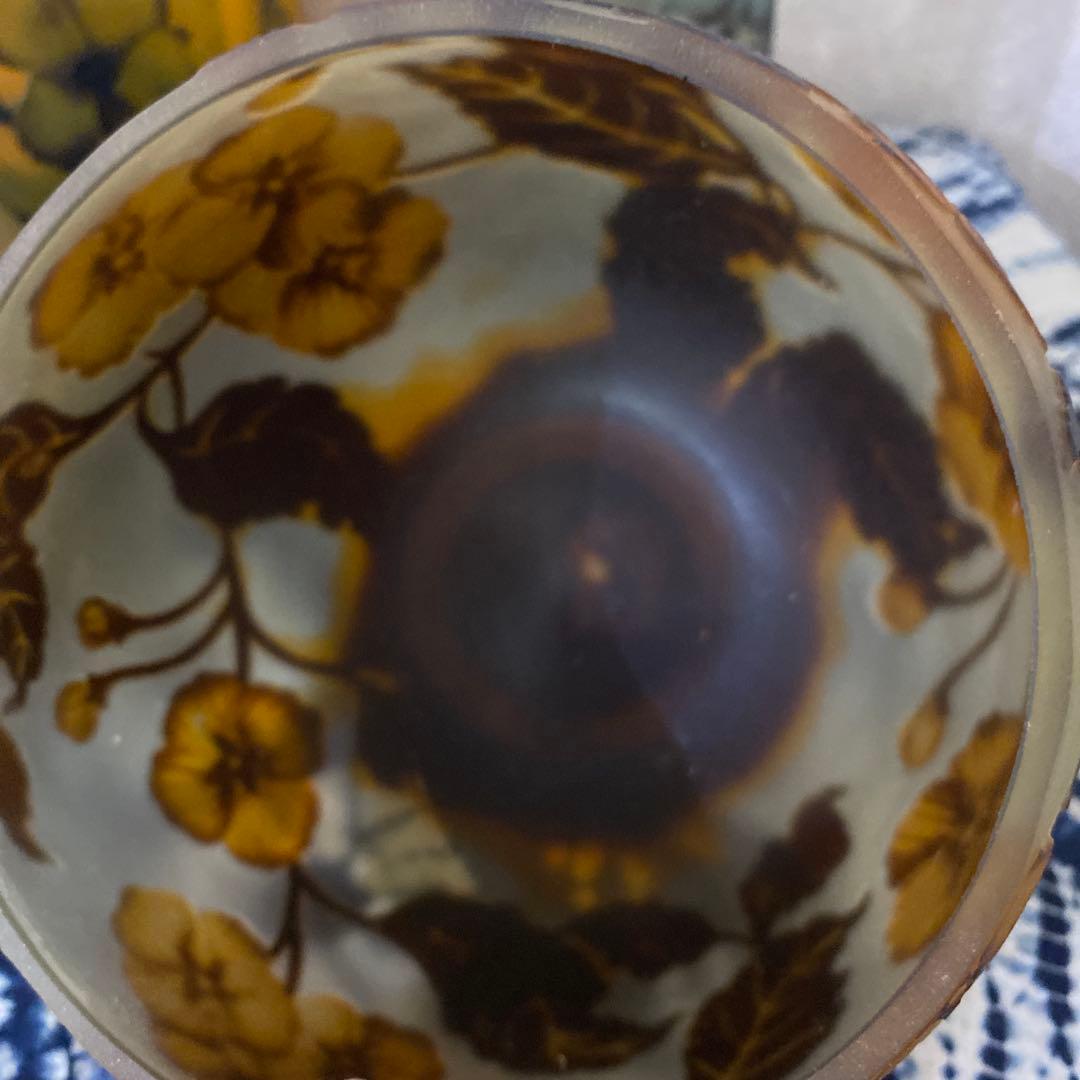 ガレ風？花瓶　ビアマグ　ガラス