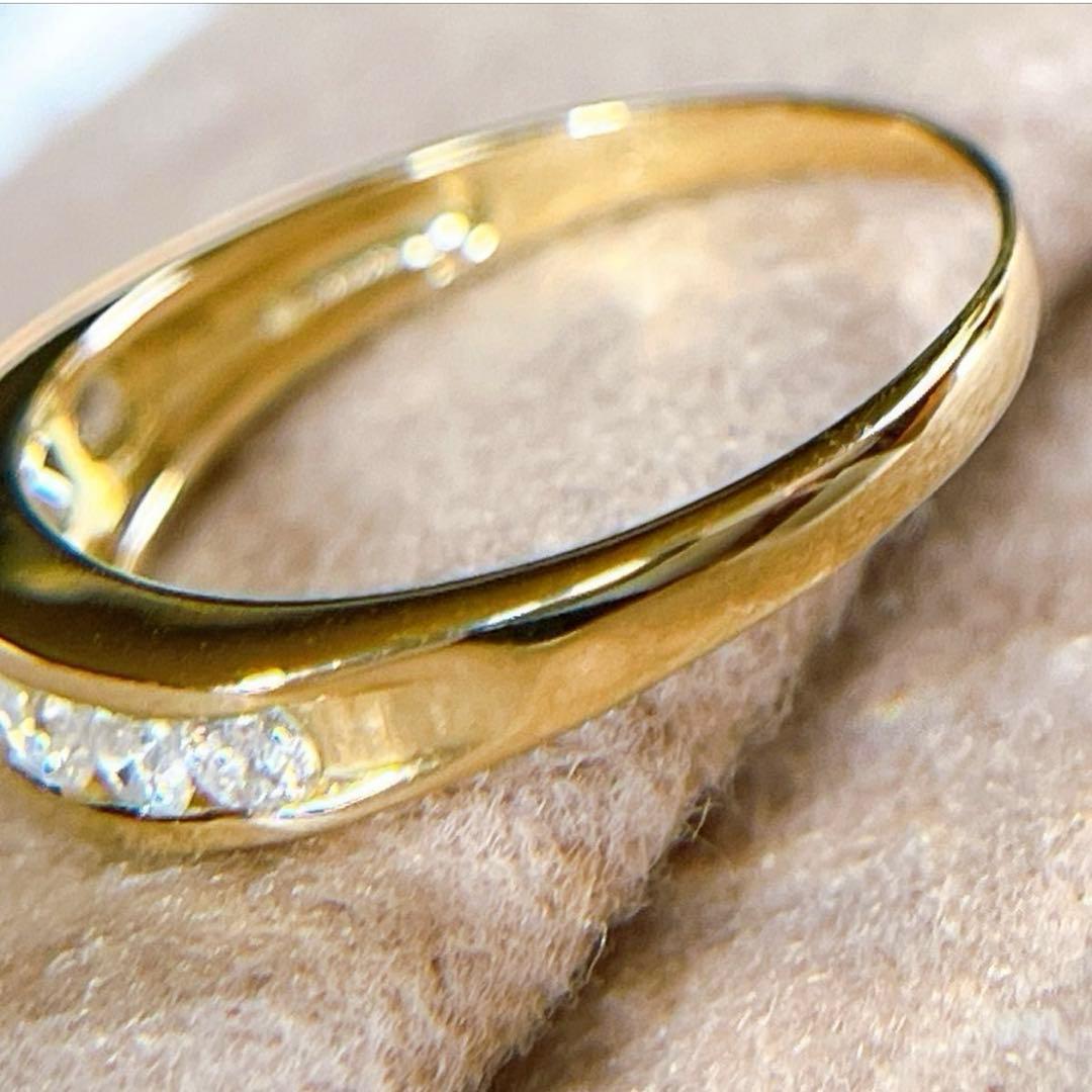 3729】 K18 ダイヤモンド 0.5ct ハーフエタニティ 12〜12.5号
