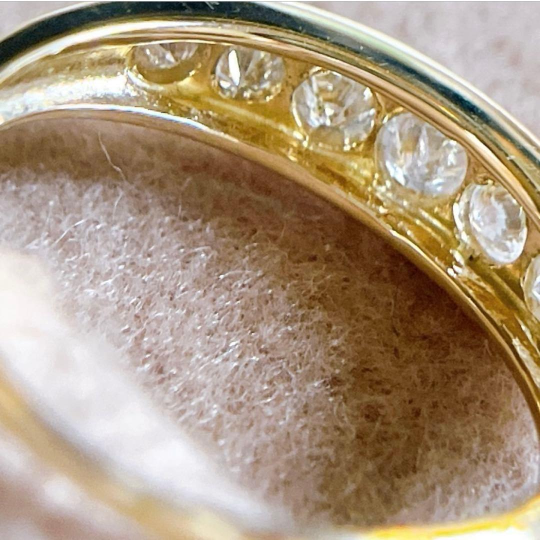 3729】 K18 ダイヤモンド 0.5ct ハーフエタニティ 12〜12.5号