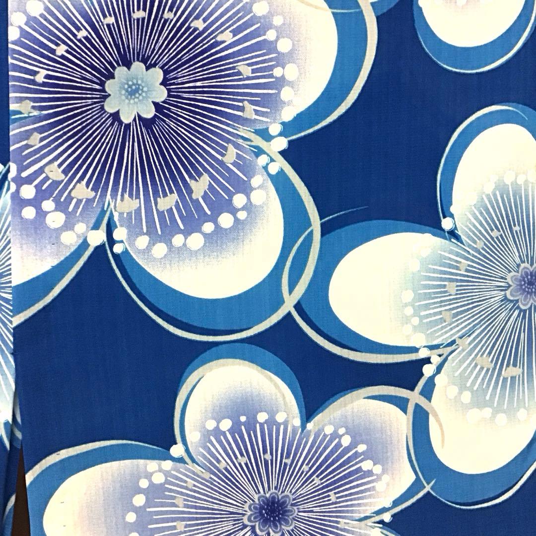 新品タグ付☆和風館☆浴衣☆夏小紋☆セオアルファ☆青色系☆匿名配送