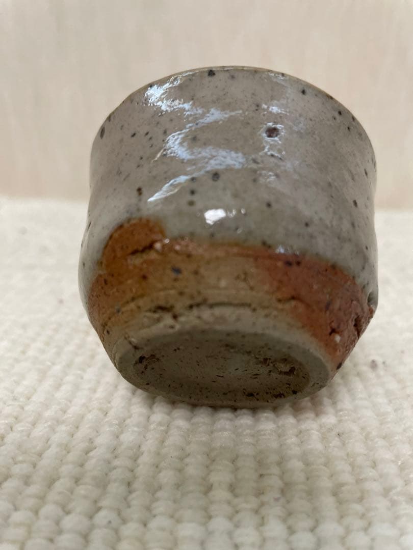 希少品半額セール！無庵本人作品◆班唐津ぐい呑み◆ 12代中里太郎右衛門◆人間国宝