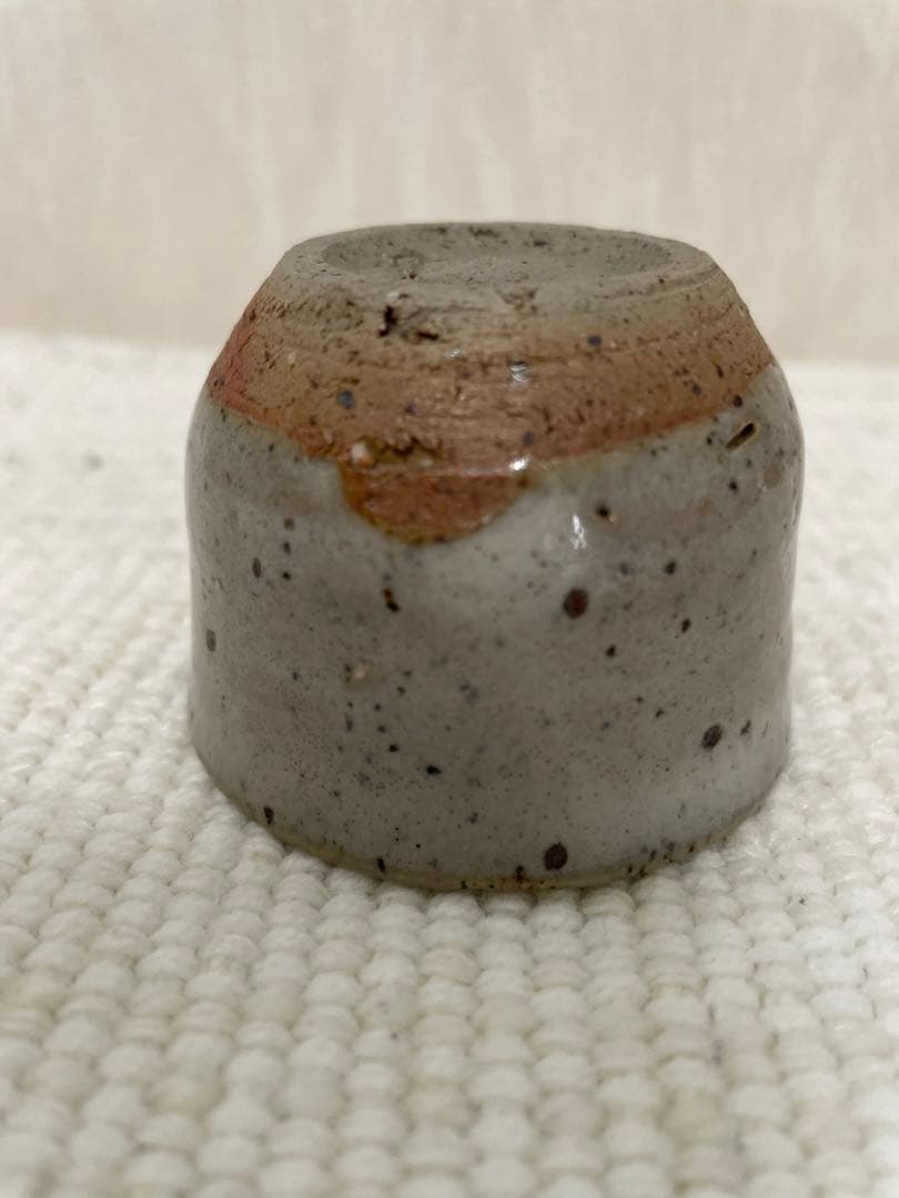 希少品半額セール！無庵本人作品◆班唐津ぐい呑み◆ 12代中里太郎右衛門◆人間国宝