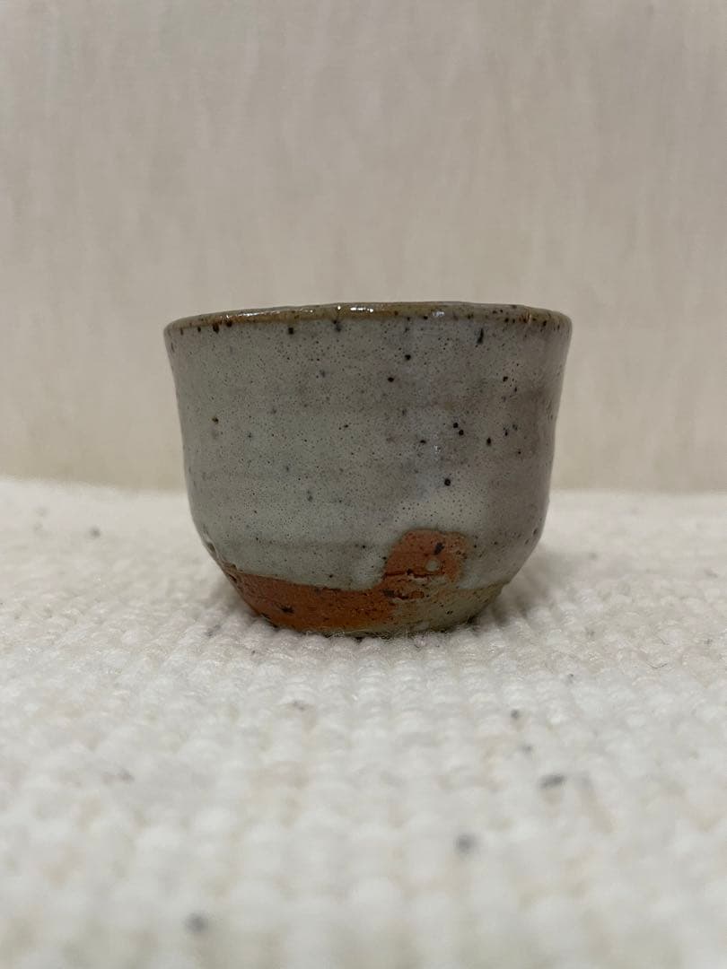 希少品半額セール！無庵本人作品◆班唐津ぐい呑み◆ 12代中里太郎右衛門◆人間国宝