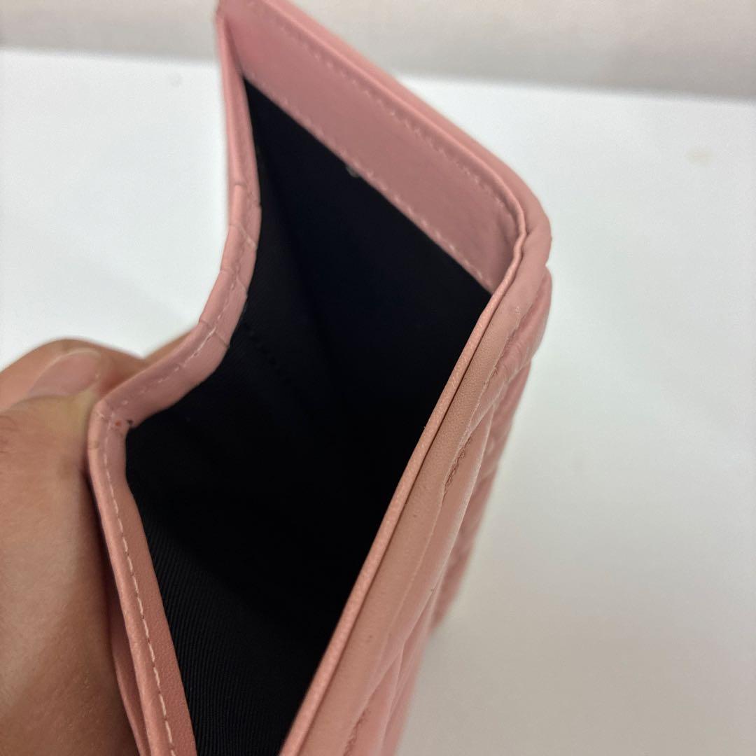 miu miu キルティング 二つ折り財布 ピンク