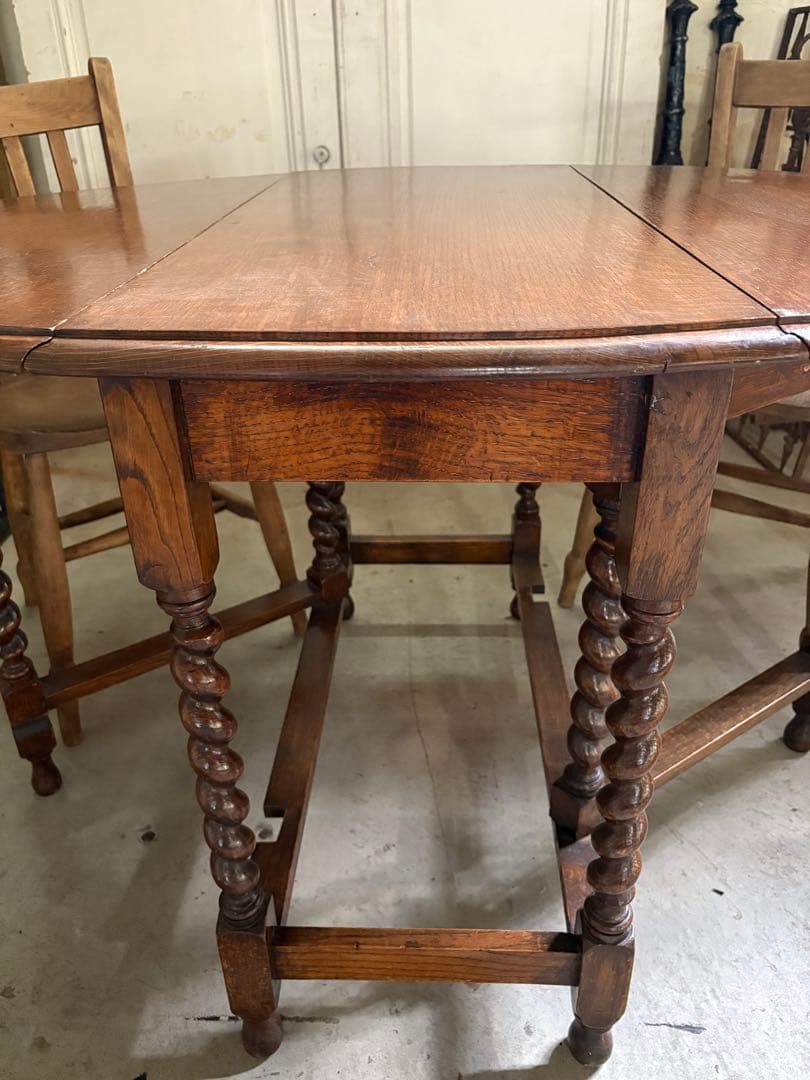 オーク　バタフライテーブル/ゲートレッグテーブル