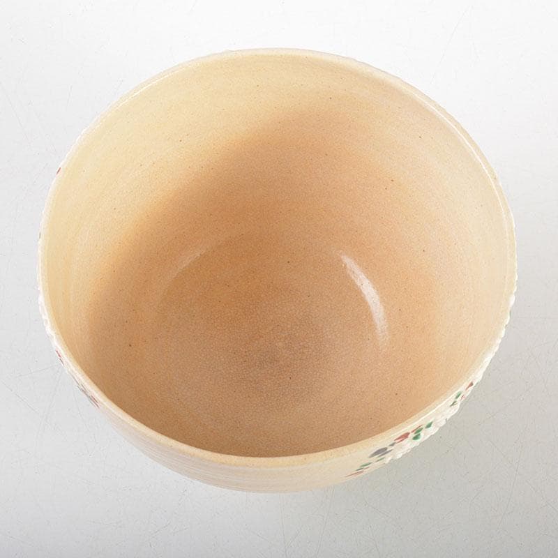 chica　京焼　六代　高橋道八作 桜模様　絵茶碗　時代箱　C　6760