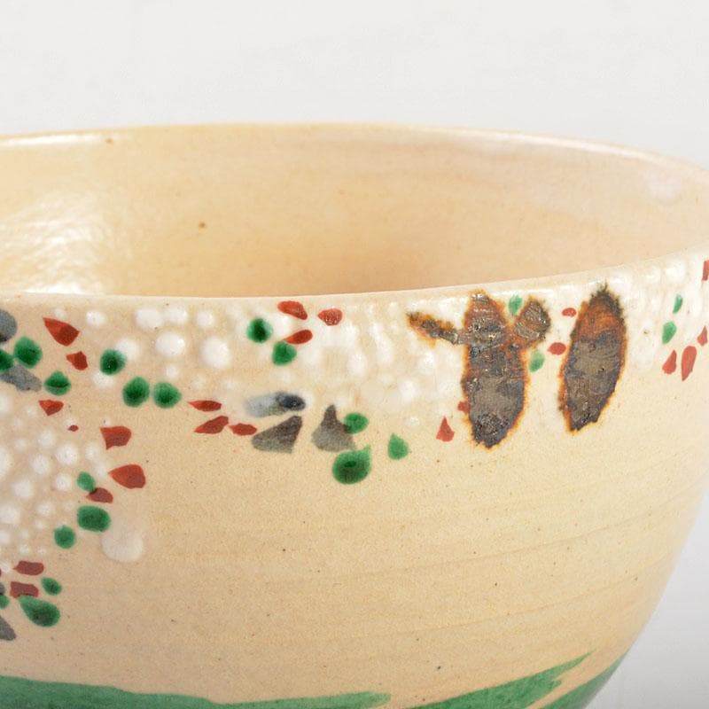 chica　京焼　六代　高橋道八作 桜模様　絵茶碗　時代箱　C　6760