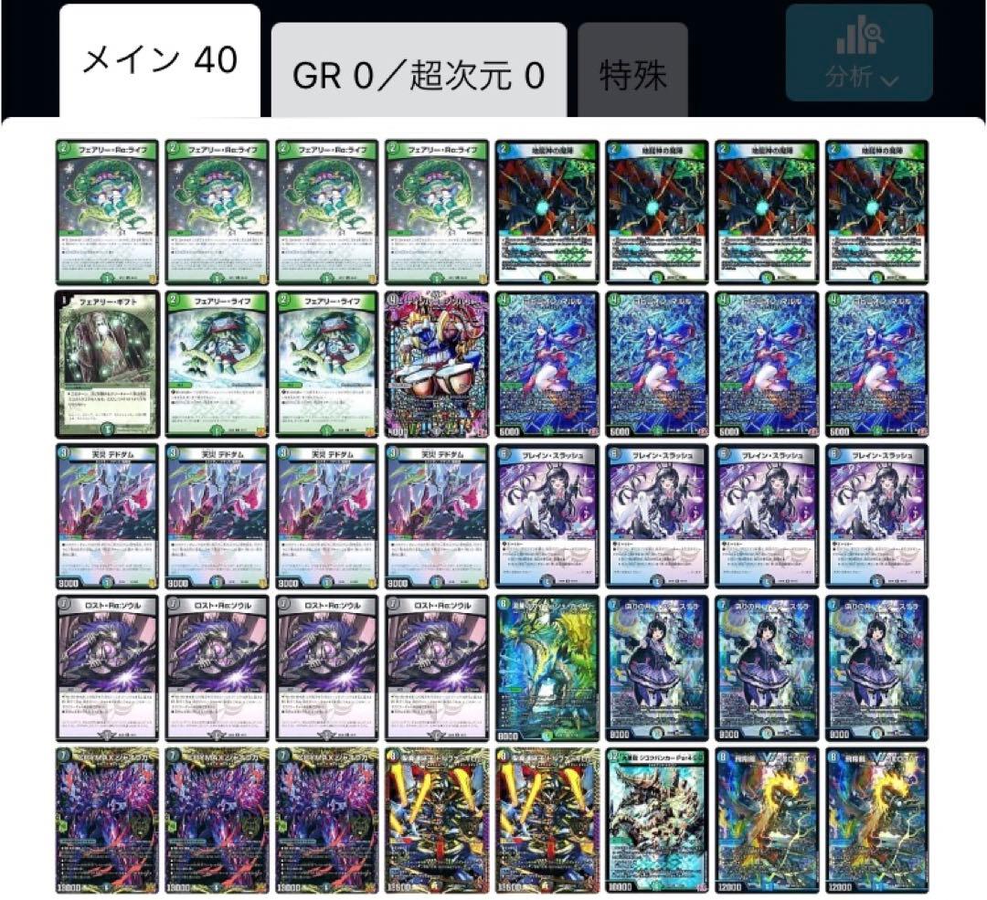 cs優勝構築 デュエマ　アナカラーマルル　デッキ　40枚