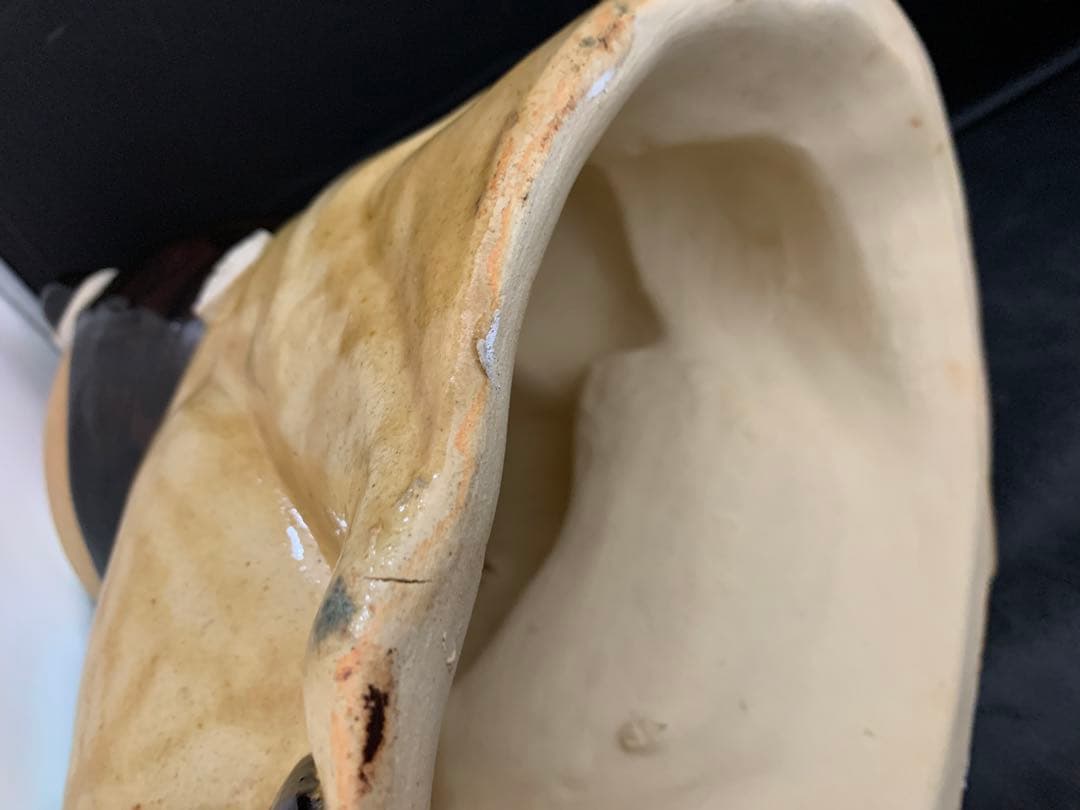 信楽焼　手づくり福助　座布団付き　商売繁盛　福助人形