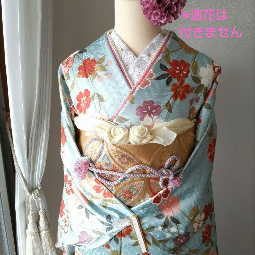 ☆応援価格☆368.小柄なお嬢様へ振袖7点セット　正絹フルセット　成人式　落款