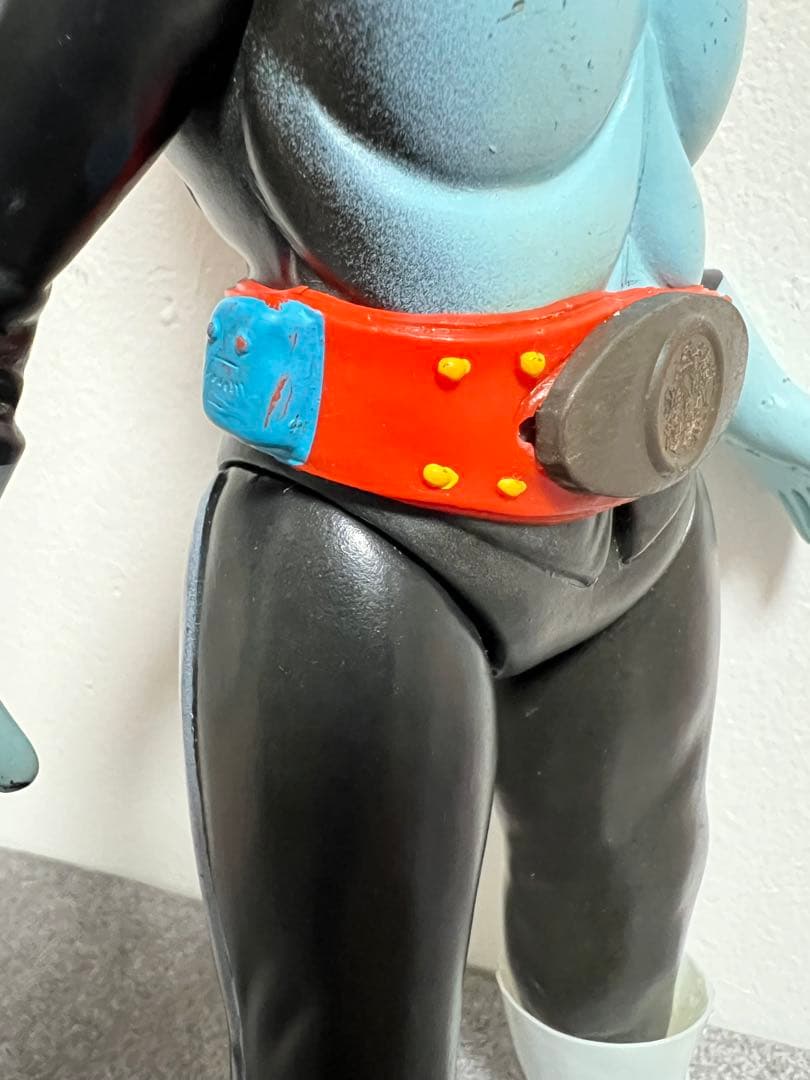 ポピー 仮面ライダー新1号 ソフビ ブリキベルト 2本線 当時物
