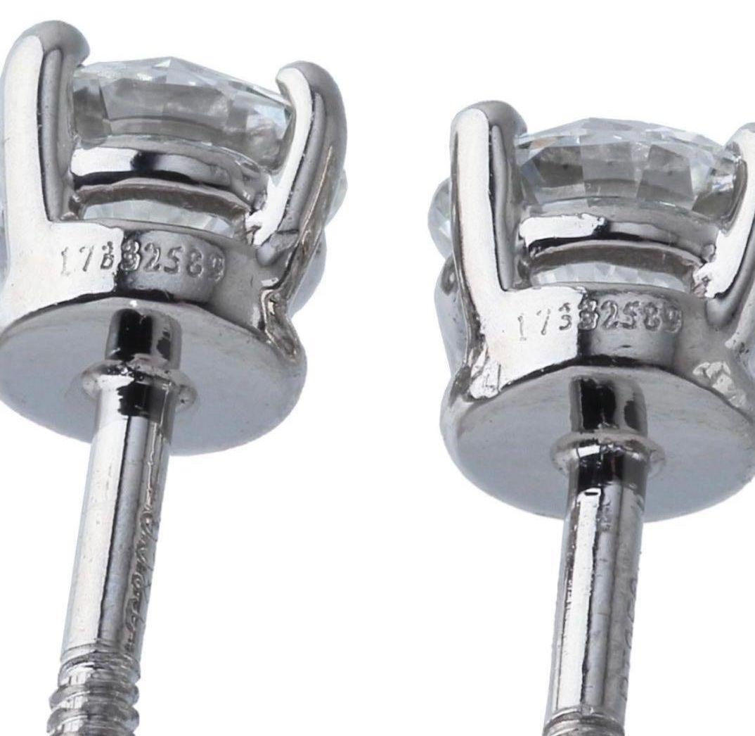 ティファニーダイヤモンドピアス0.43ctGカラーVS1/VS2スクリューポスト