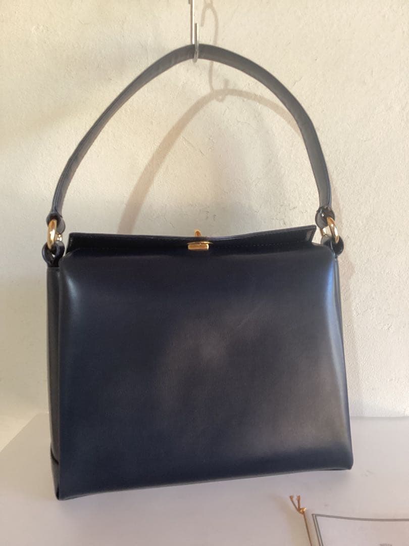 GUCCI ネイビーハンドバッグ 付属品付き