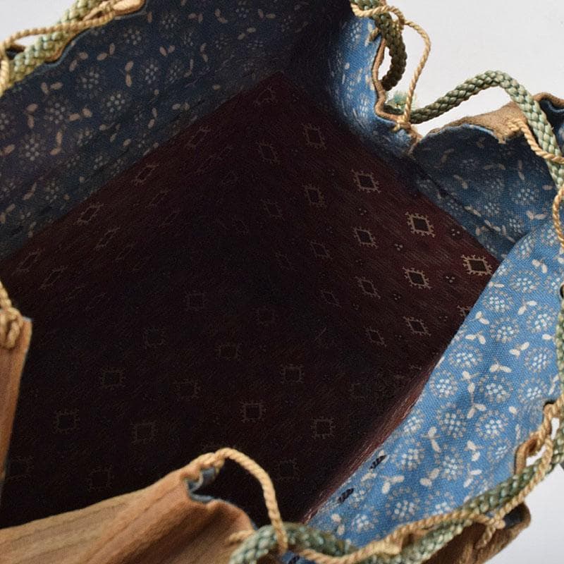 茶道具　古布　小さな茶箱　茶碗　香合など　八点　一式　仕覆付　C　R9394