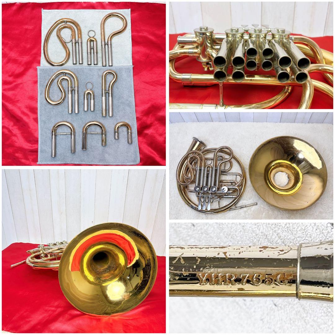 YAMAHA ヤマハ YHR-765G フルダブルホルン マウスピース付き