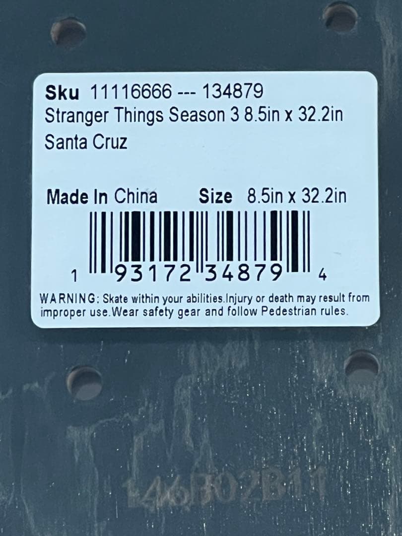SANTA CRUZ x Stranger Things スケートボードデッキ