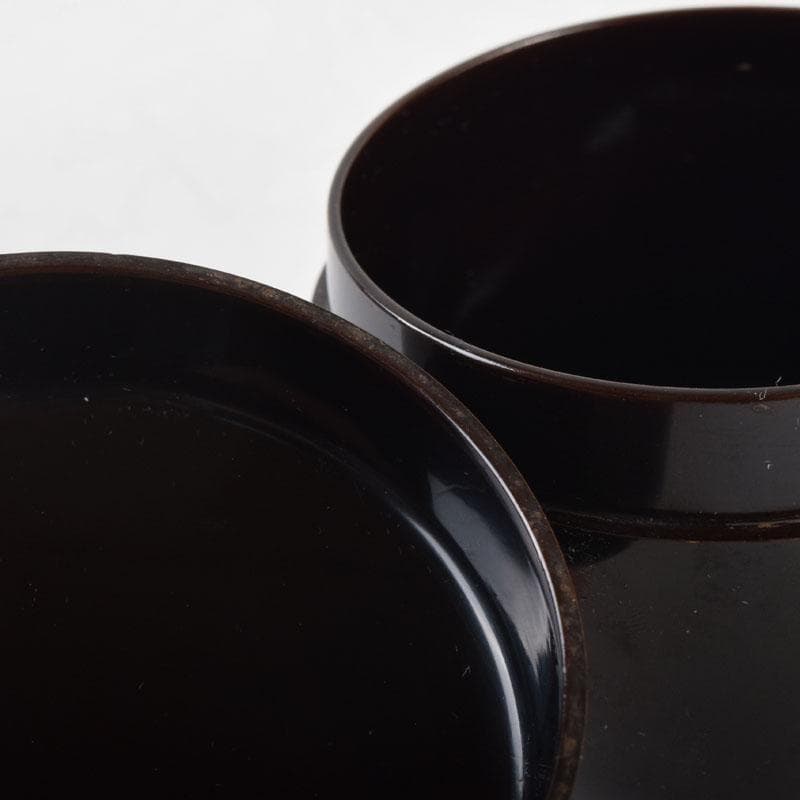 茶道具　黒漆　棗　仕覆付　時代箱　V　8357