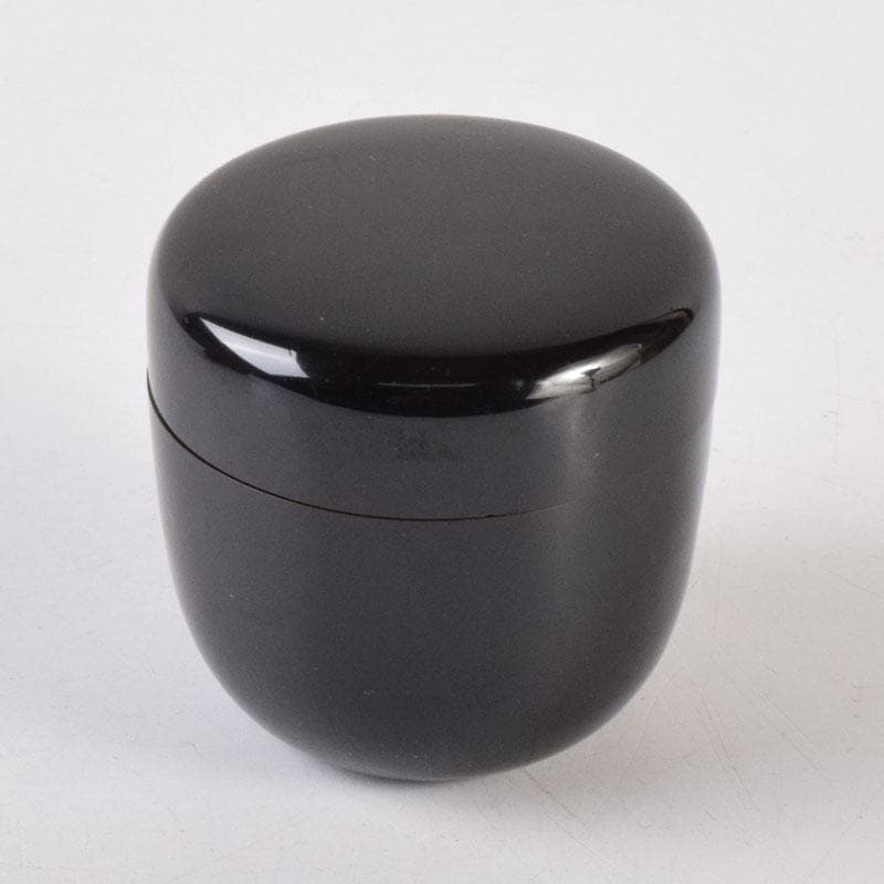 茶道具　黒漆　棗　仕覆付　時代箱　V　8357