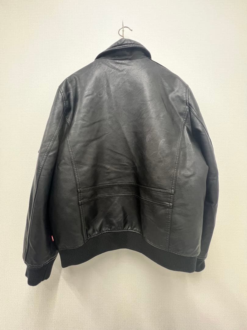 リーバイス レザージャケット A-2 フライトジャケット フェイクレザー 黒