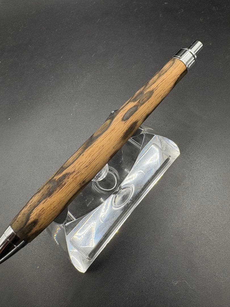 486 極上　黒柿　孔雀杢　木軸シャーペン　ボールペン