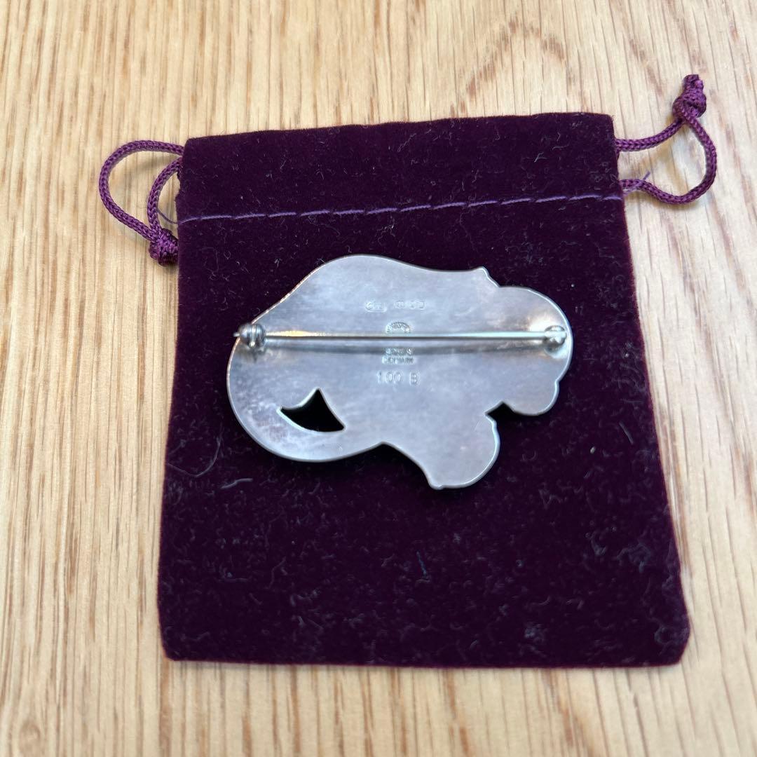 ジョージ ジェンセン silver ムーンストーン ブローチ #100B