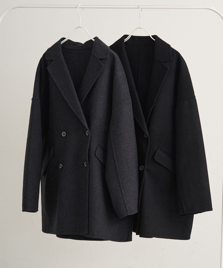 ピュアルセシン　ハンドメイド風ウール　チェスターコート　グレー　11/29削除