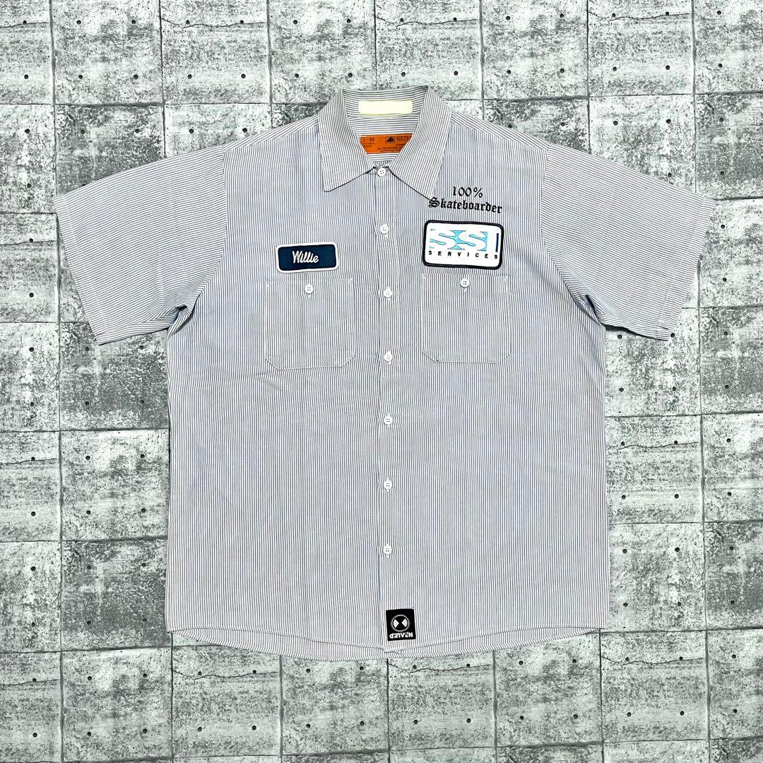 00初期 DRIVEN 100% Skateboader ワークシャツ L