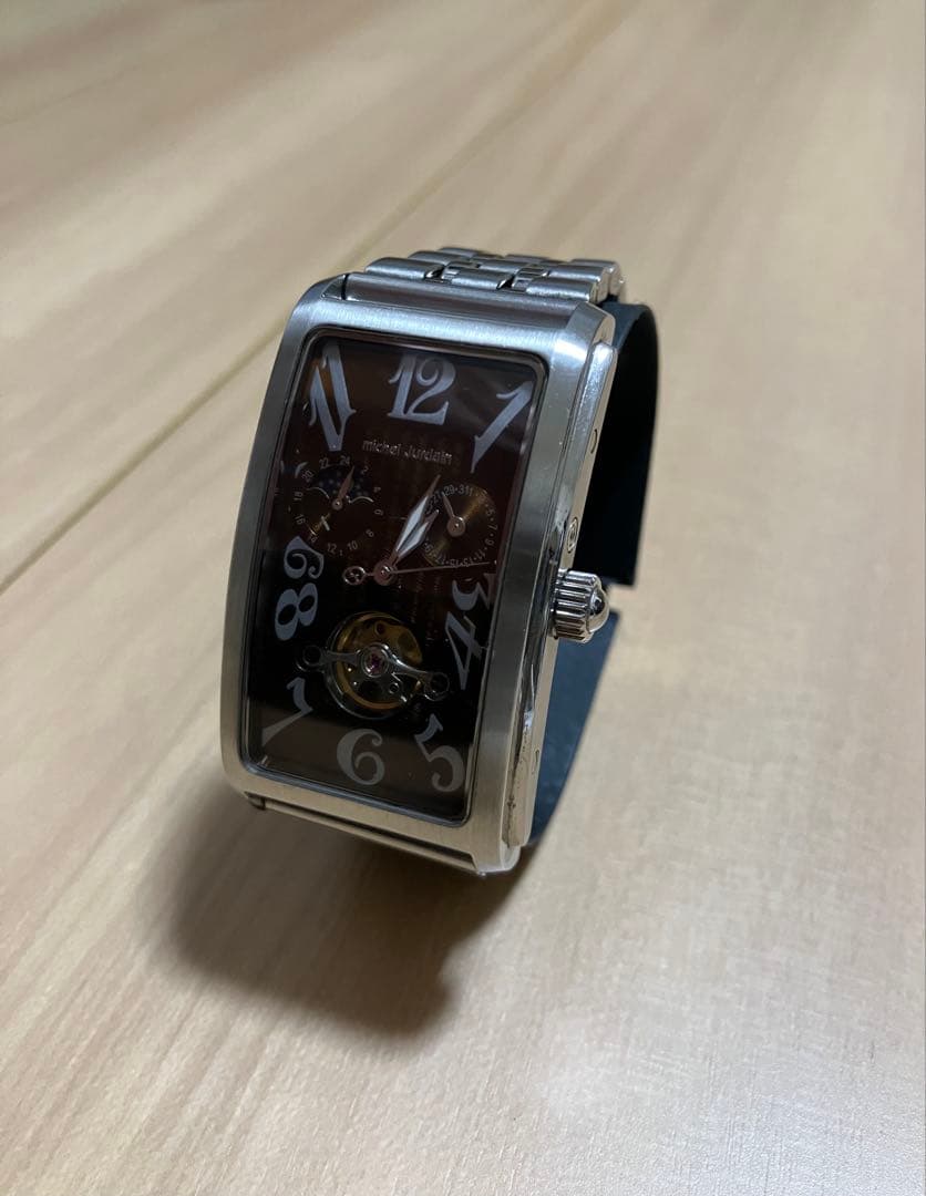 【希少】micheljordain 自動巻き ステンレスベルト 腕周り16cm