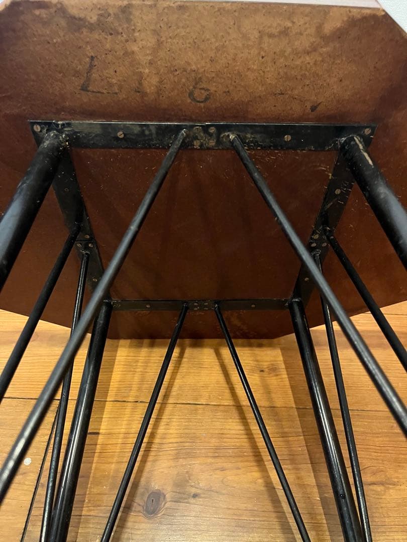 ヴィンテージ鉄脚カフェテーブル