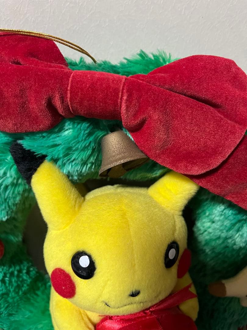 2003 ポケモンセンター　ピカチュウ　クリスマス　リース　ぬいぐるみ