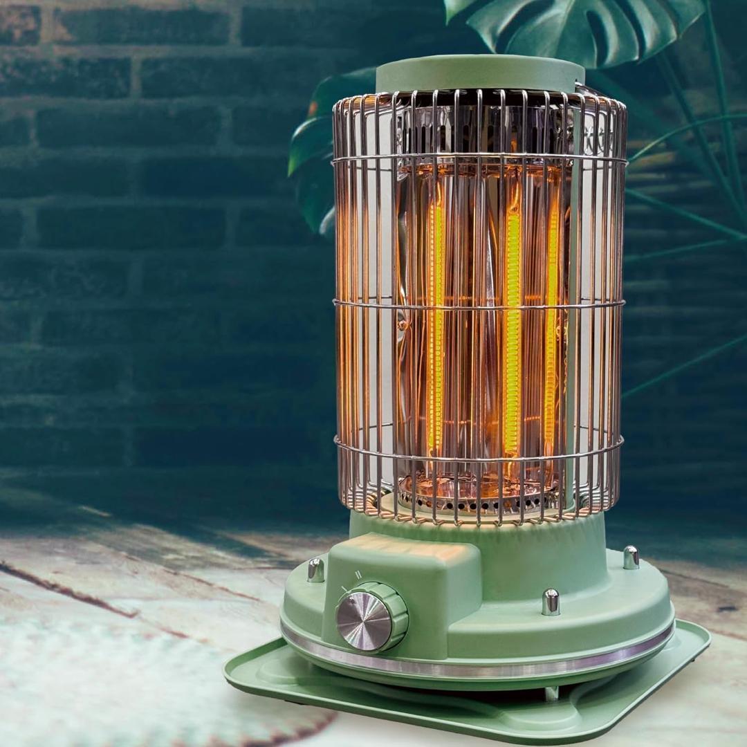 【M2140-78-50】電気ストーブ レトロ風 遠赤外線効果　おしゃれ