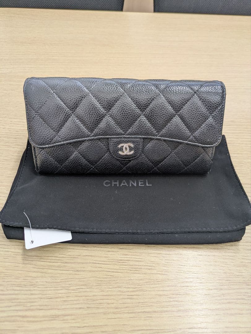 Momoセールシャネル クラシック ロング マトラッセ 二つ折り