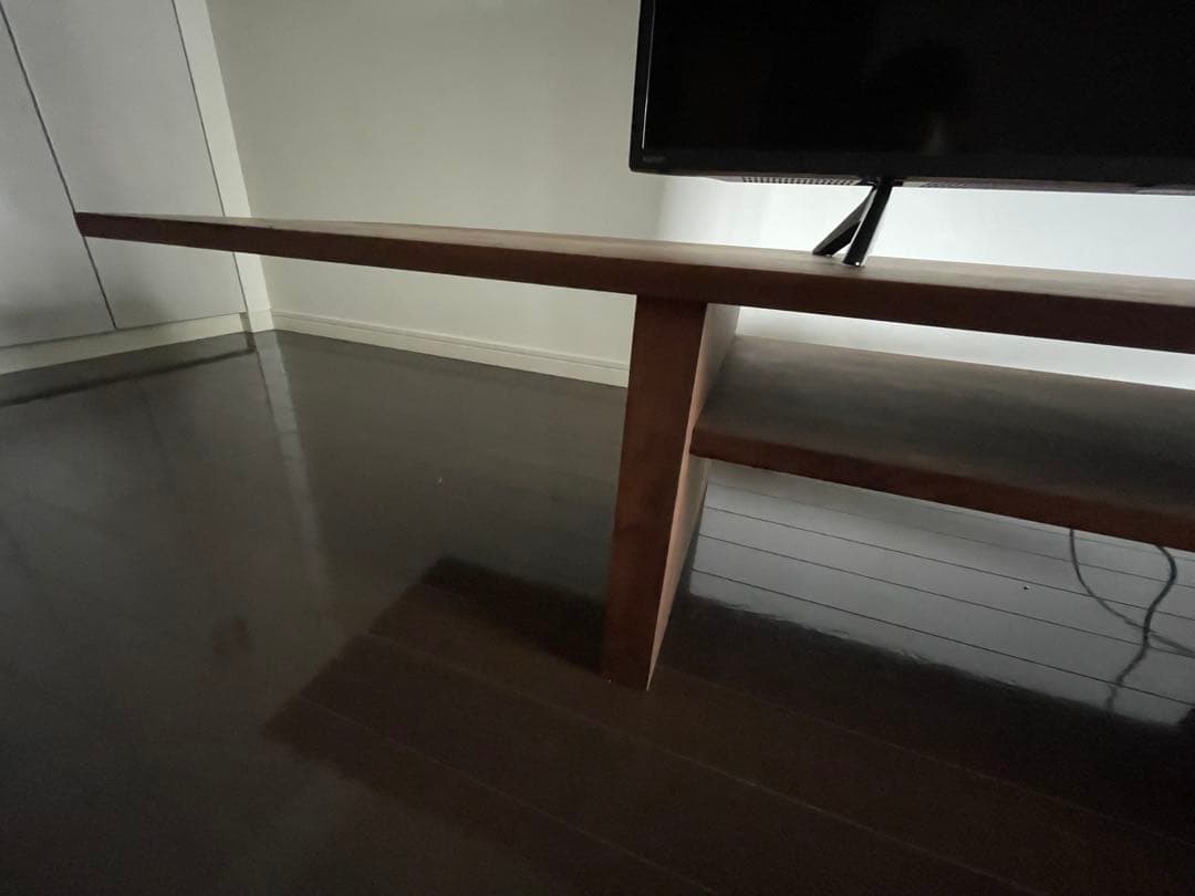 HANA木製テレビ台 天然木 ダークブラウン180cm
