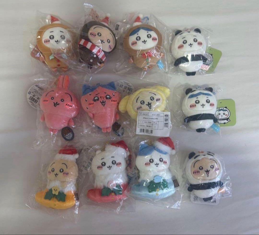 ちいかわ　パンダなマスコット　ちいか、　ハチワレ　うさぎ　マスコット　ぬいぐるみ