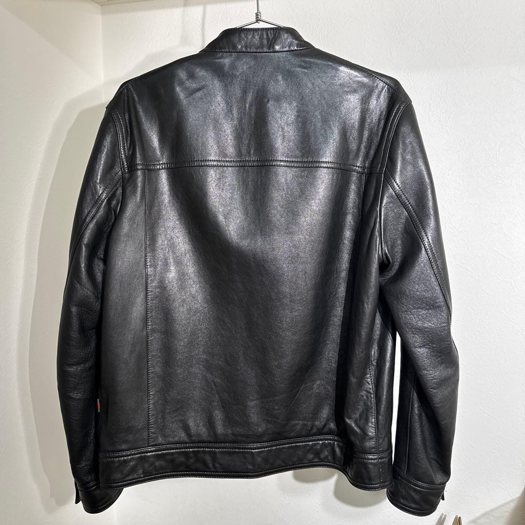 GUCCI Leather Single Jacket black サイズ48
