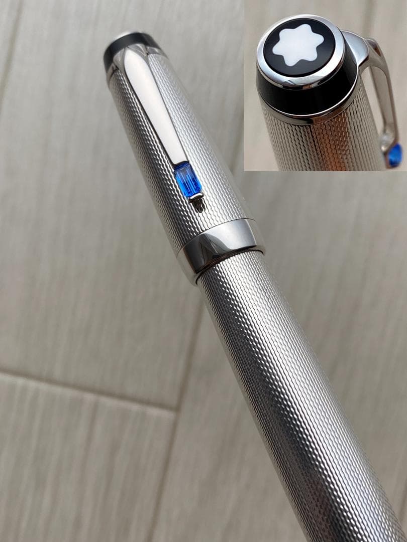 未使用に近い フランス製 モンブラン ボエム ソリテールシルバー ローラーボール