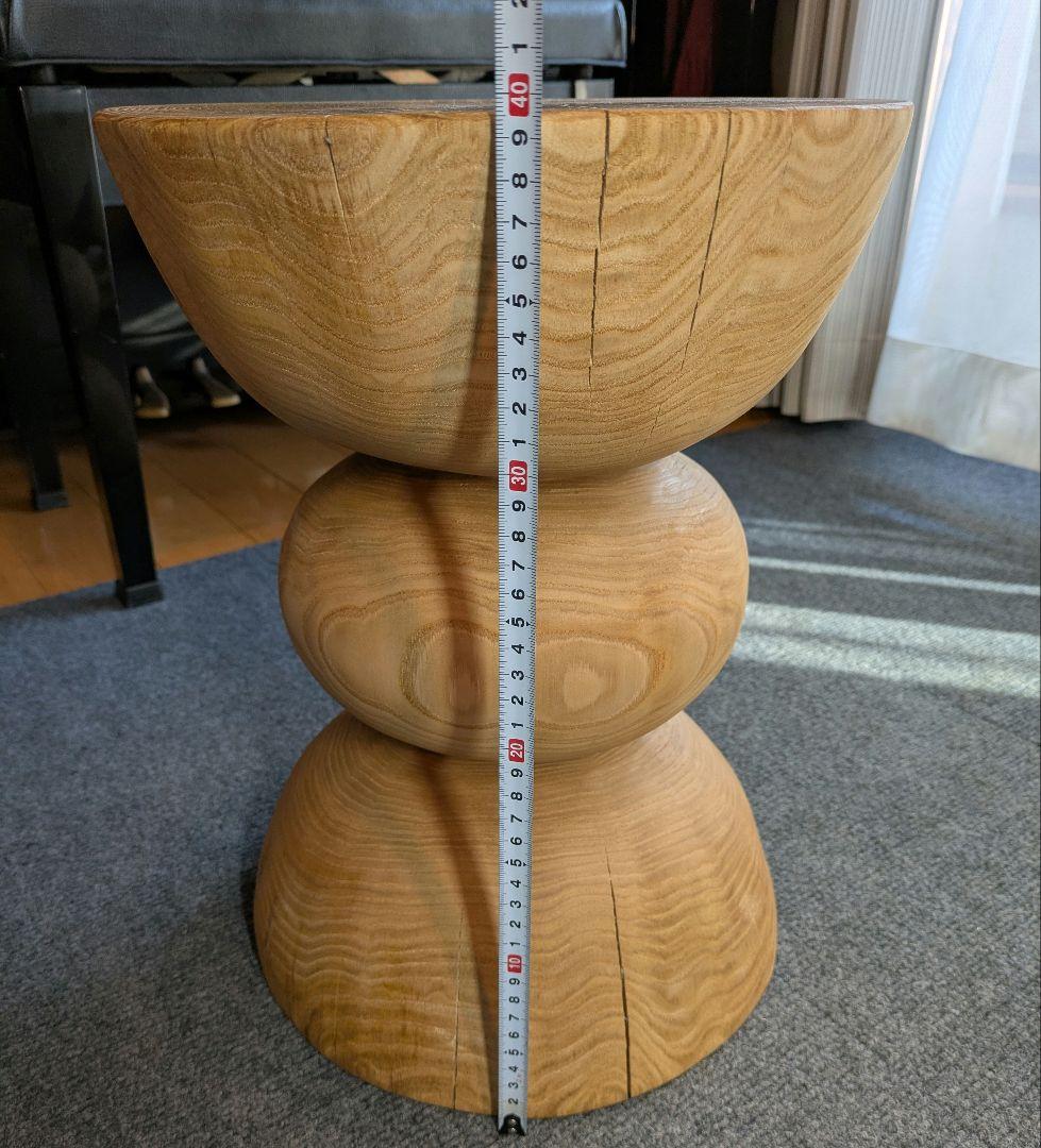 栗　天然木　丸太　椅子　スツール　 テーブル　高さ約39.5㎝