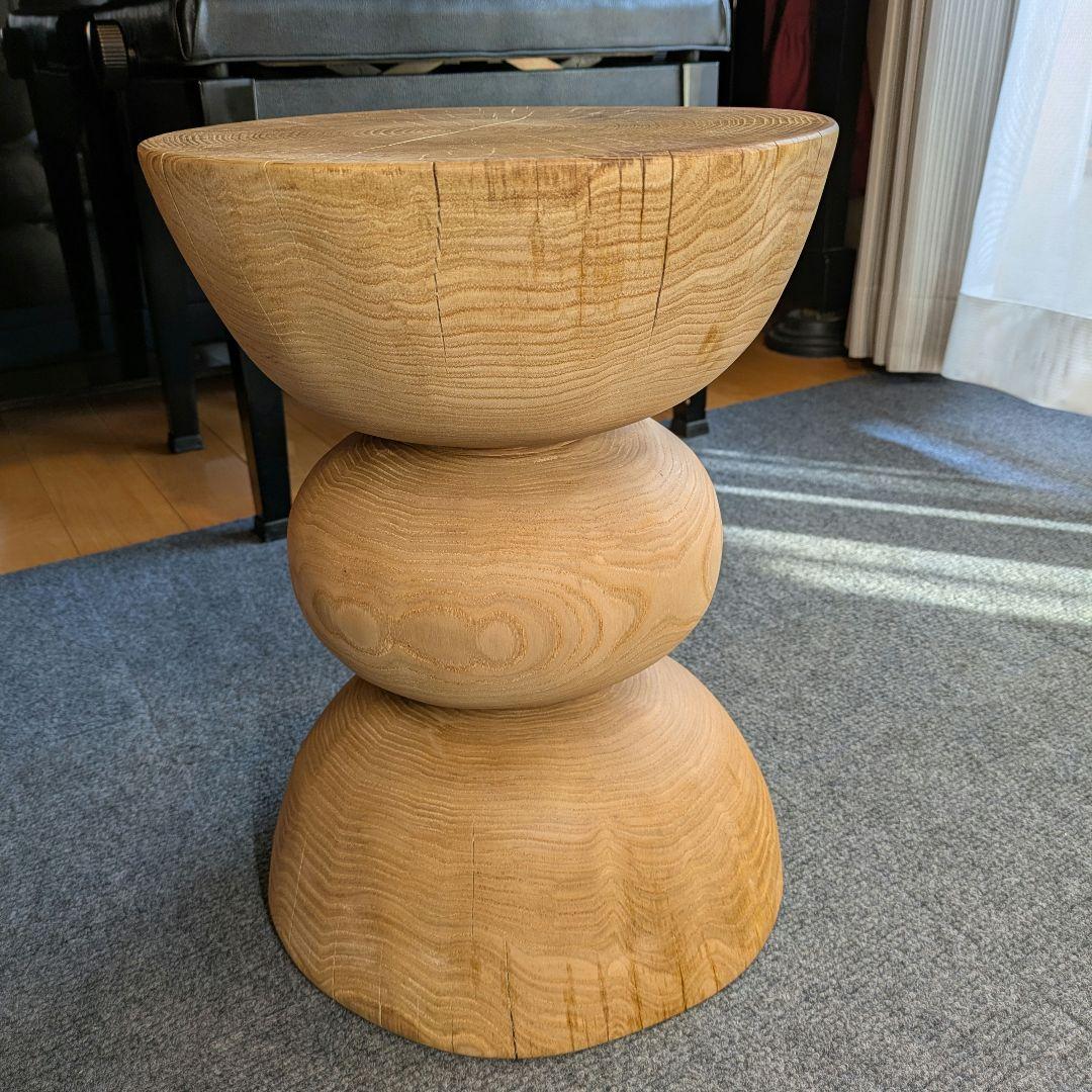 栗　天然木　丸太　椅子　スツール　 テーブル　高さ約39.5㎝