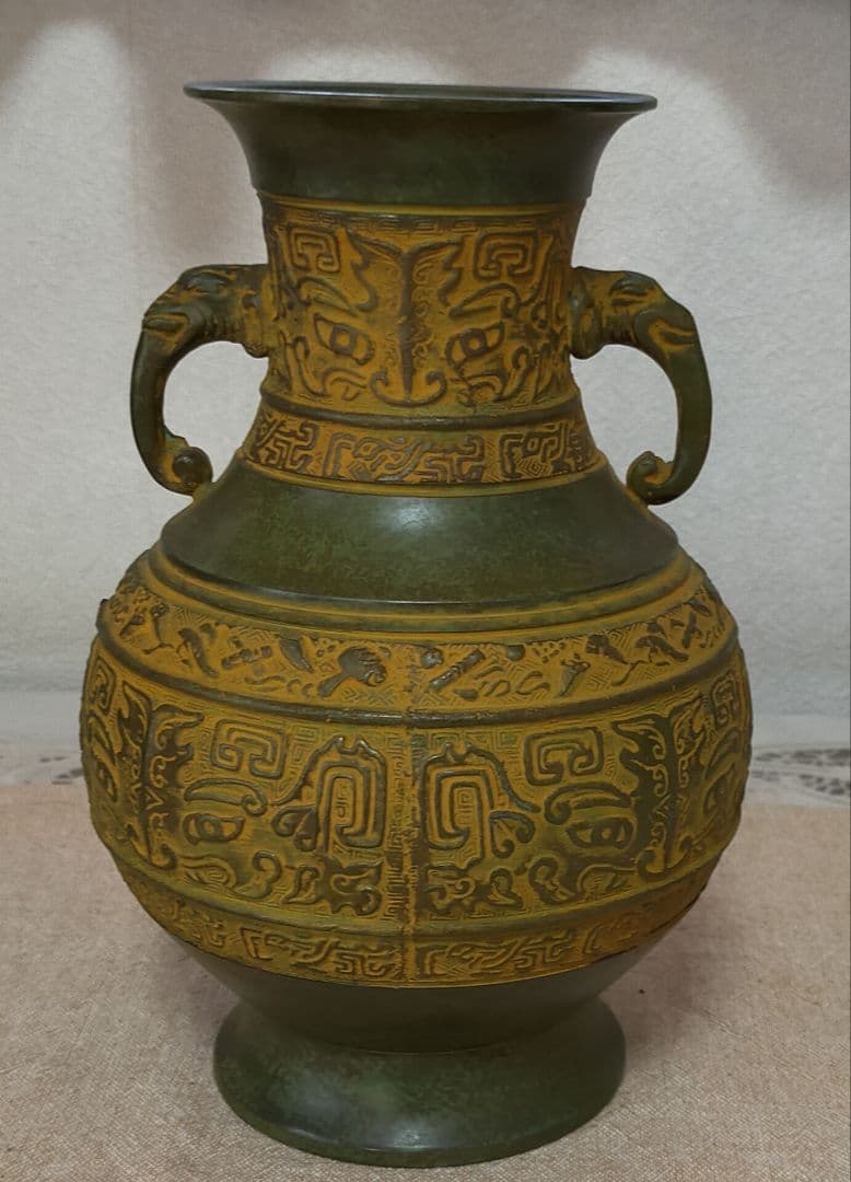 エレガント!! 高岡銅器 銅製花器　（工芸品）