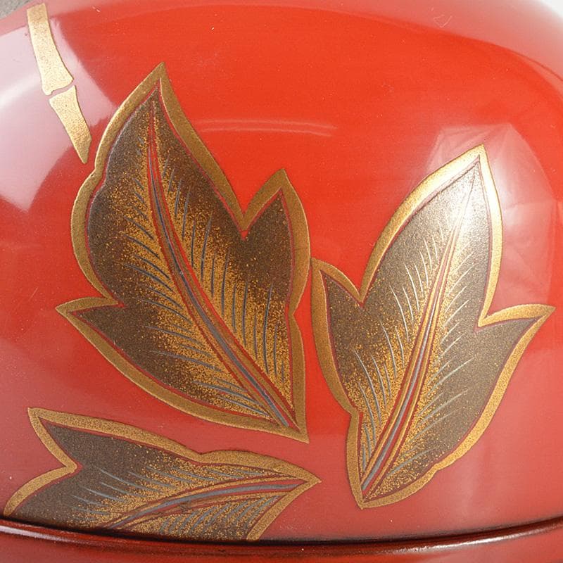 茶道具　朱塗　花蒔絵　香合　書付箱　M　R6923