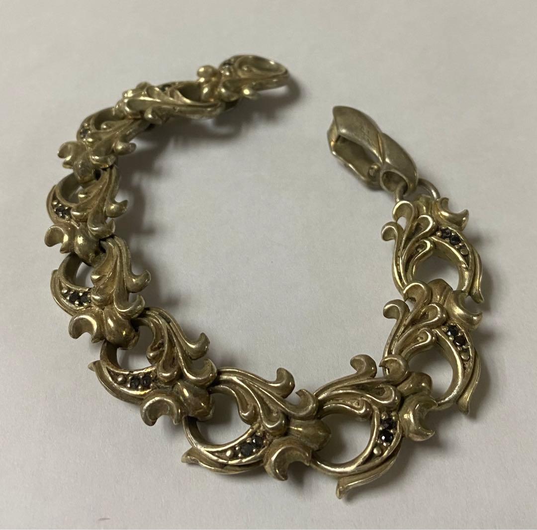 ローズモチーフ　シルバーブレスレット925