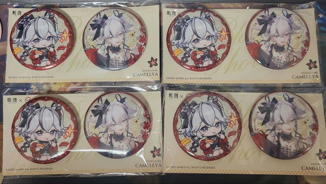 鳴潮　台湾スシローコラボ限定　缶バッジセット　ツバキ