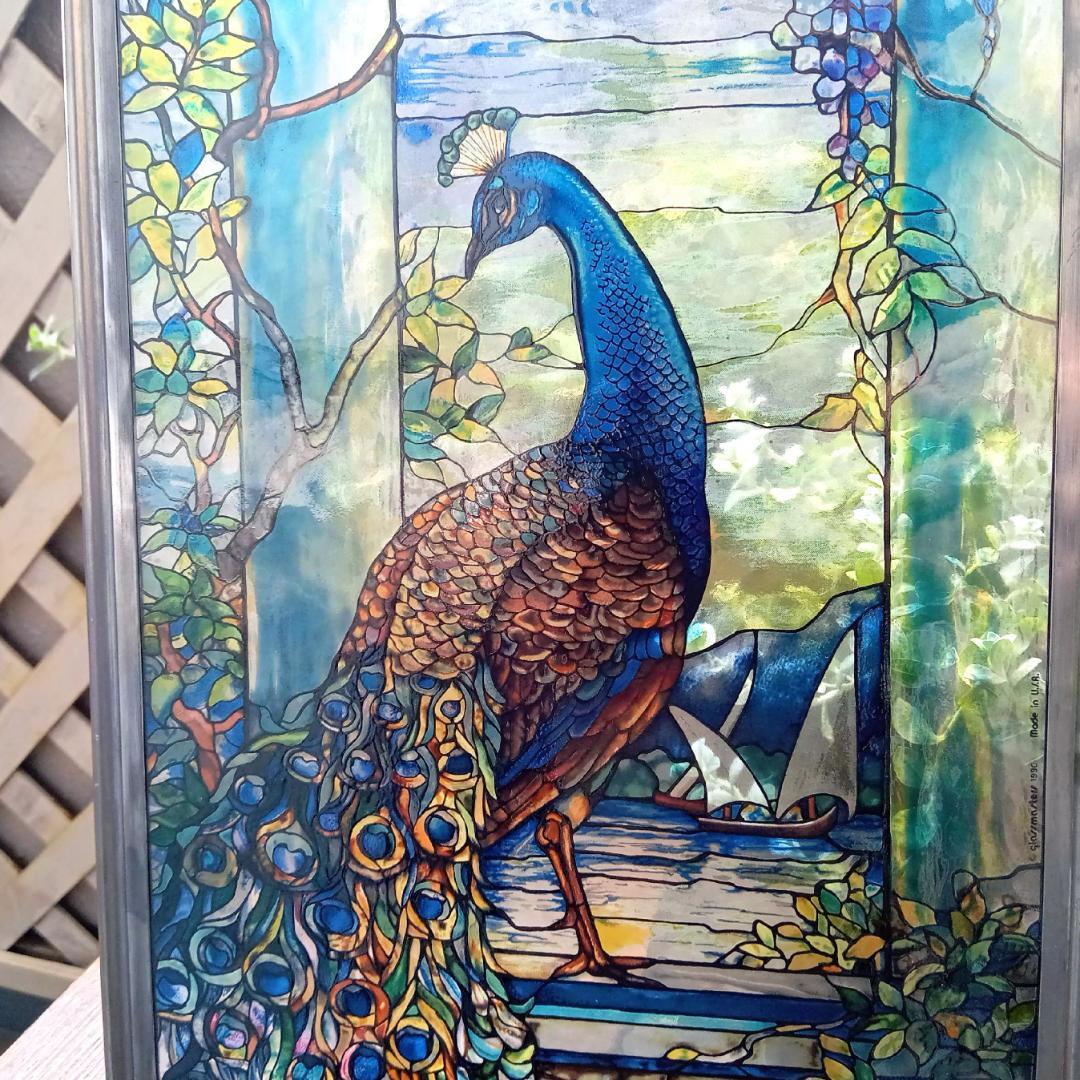 ルイスCティファニー ステンドグラス Peacock孔雀 グラスマスターズ社