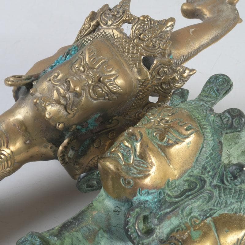 チベット密教法具　古銅鍍金　馬頭観音　金剛杵　独鈷杵など　3点　C　9240