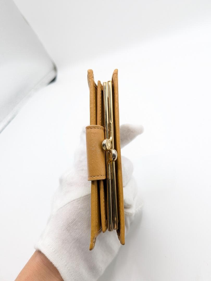 良品✨ セリーヌ ２つ折り財布 マカダム PVC ベージュ 0LN